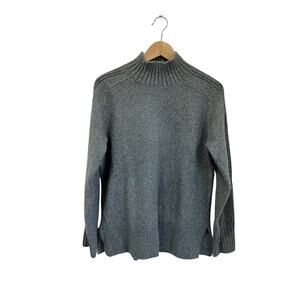 LOFT Mock Neck Ribbed Knit Sweater Minimalist Classic NWT Size Small